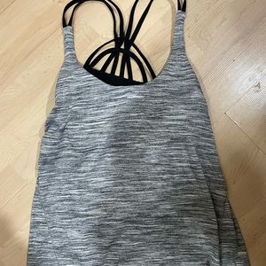 Lululemon strappy low back long grey tank